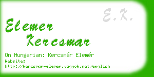 elemer kercsmar business card